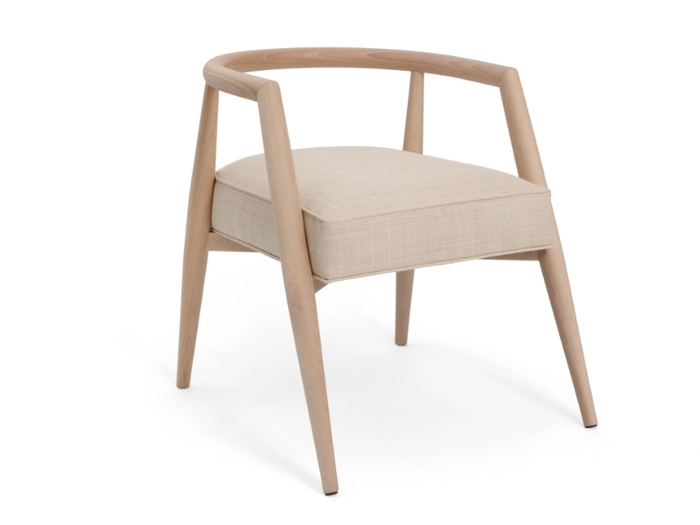 LISE - Wooden chair with fabric seat cushion _ DOM Edizioni